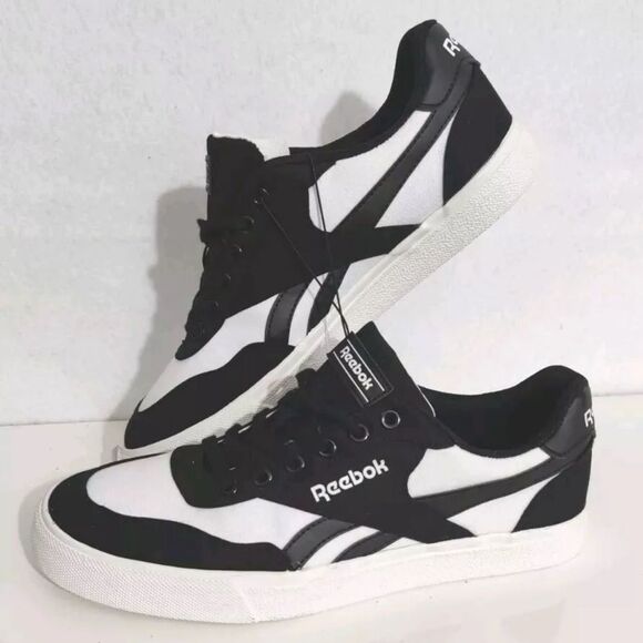 Reebok classic black and white court advance sneakers size 8 1/2 NWOB - Picture 1 of 7